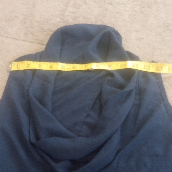 Double Zero Blue Draped Tank Top Sz L - Picture 7 of 10